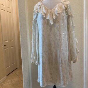 Lily Pulitzer- new with tags, cream and gold dress- size 12